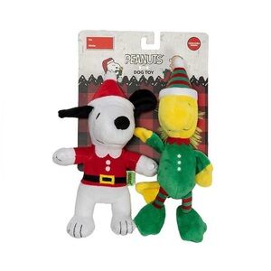 Woof, Peanuts 2 pack Snoopy and Woodstock Holiday Dog Toys NWT